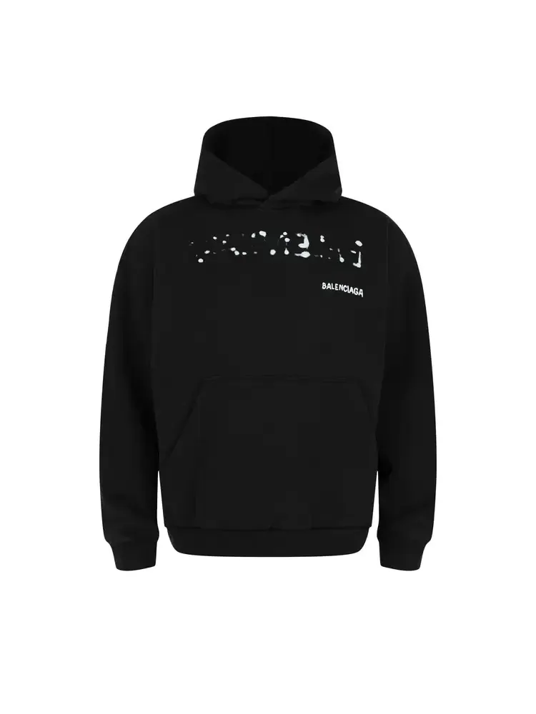 Худи Balenciaga с рисунком, выполненным вручную