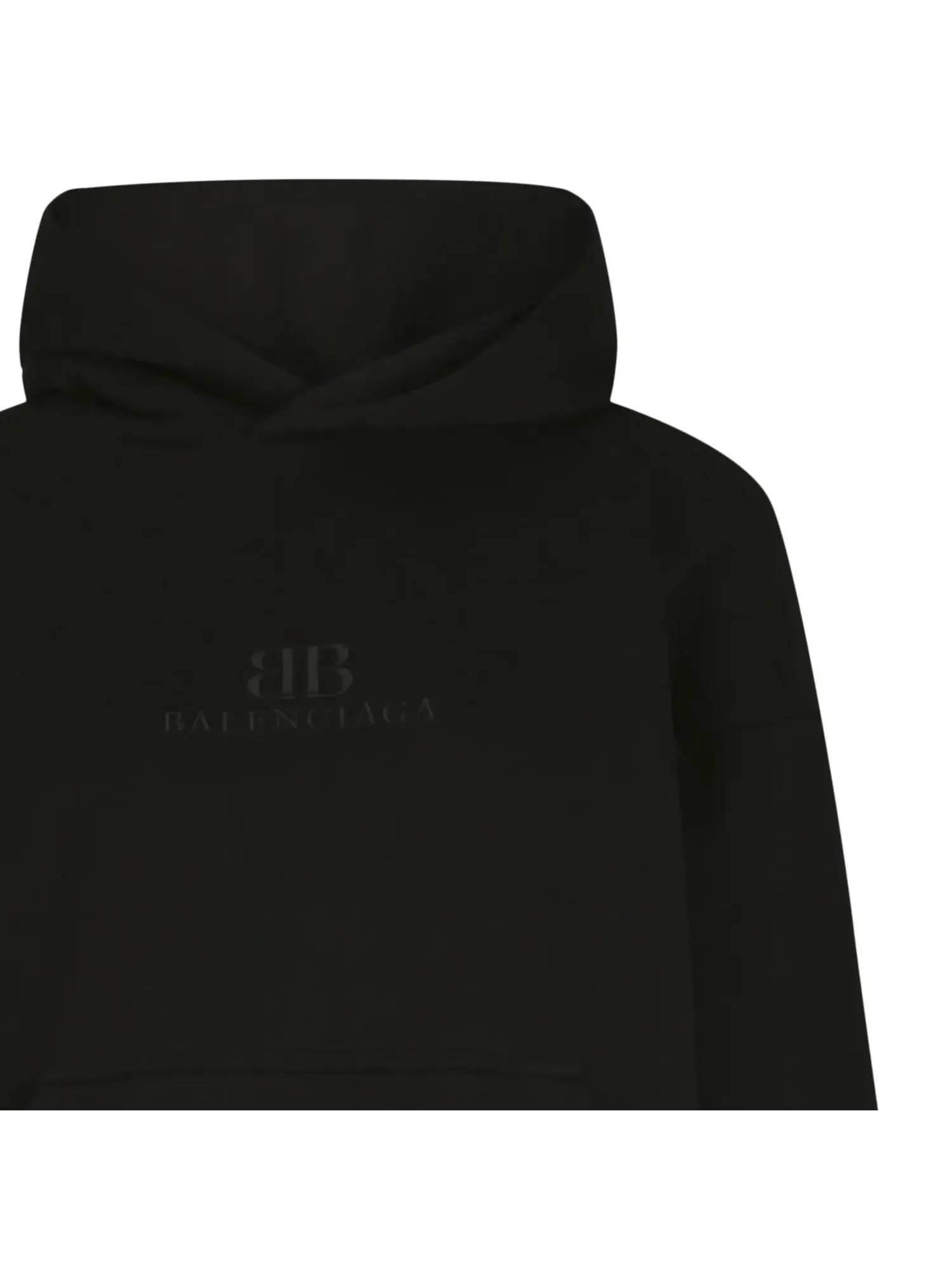 Худи Balenciaga с вышитым двойным логотипом B — изображение 3 из 3, черный