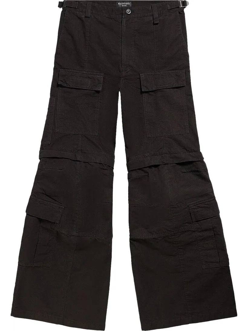 Брюки Balenciaga Flared Cargo 'Black' — изображение 1 из 2, черный