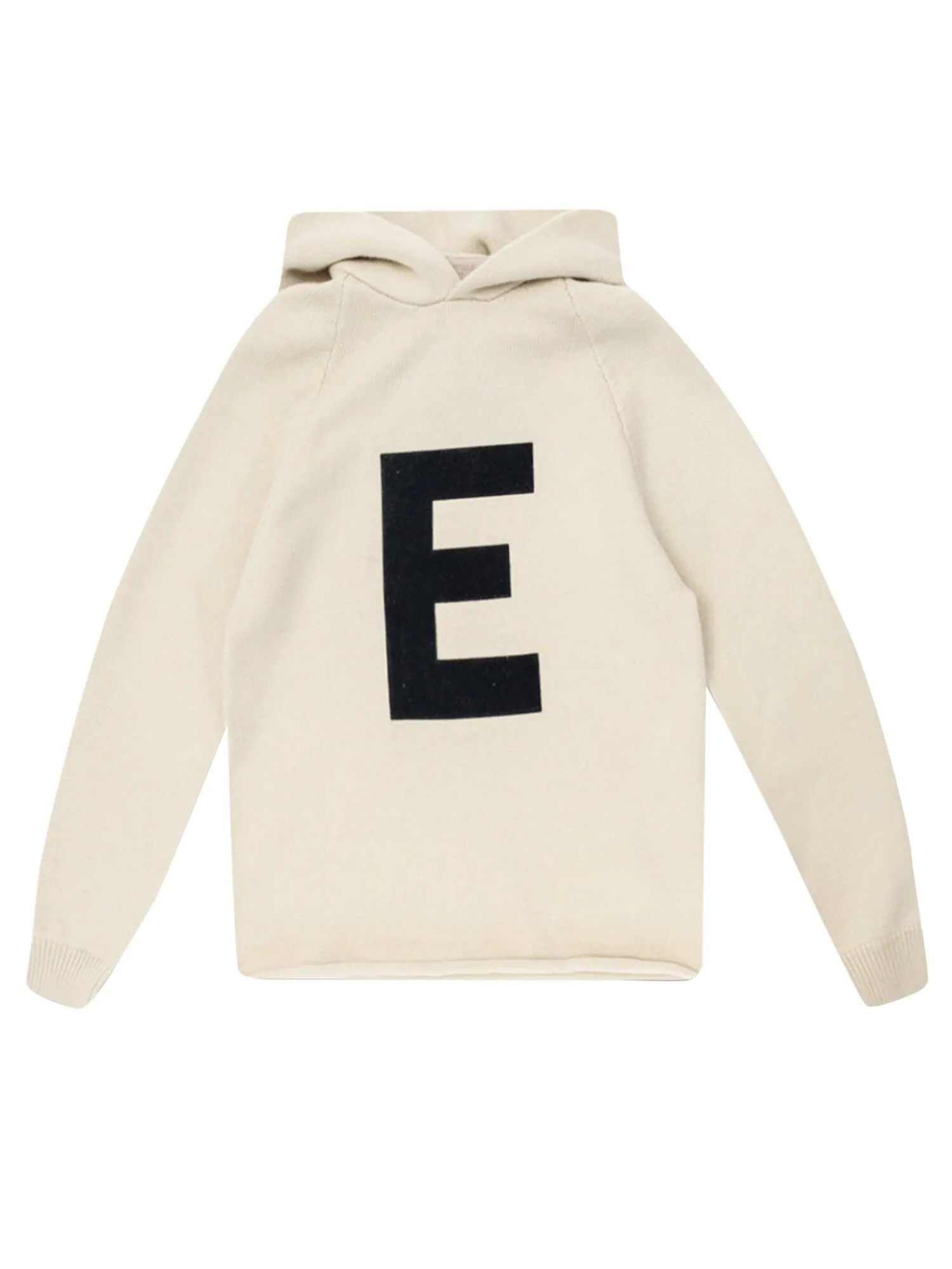 Детское вязаное худи Fear of God Essentials Big E, цвет Пшеница — изображение 1 из 1