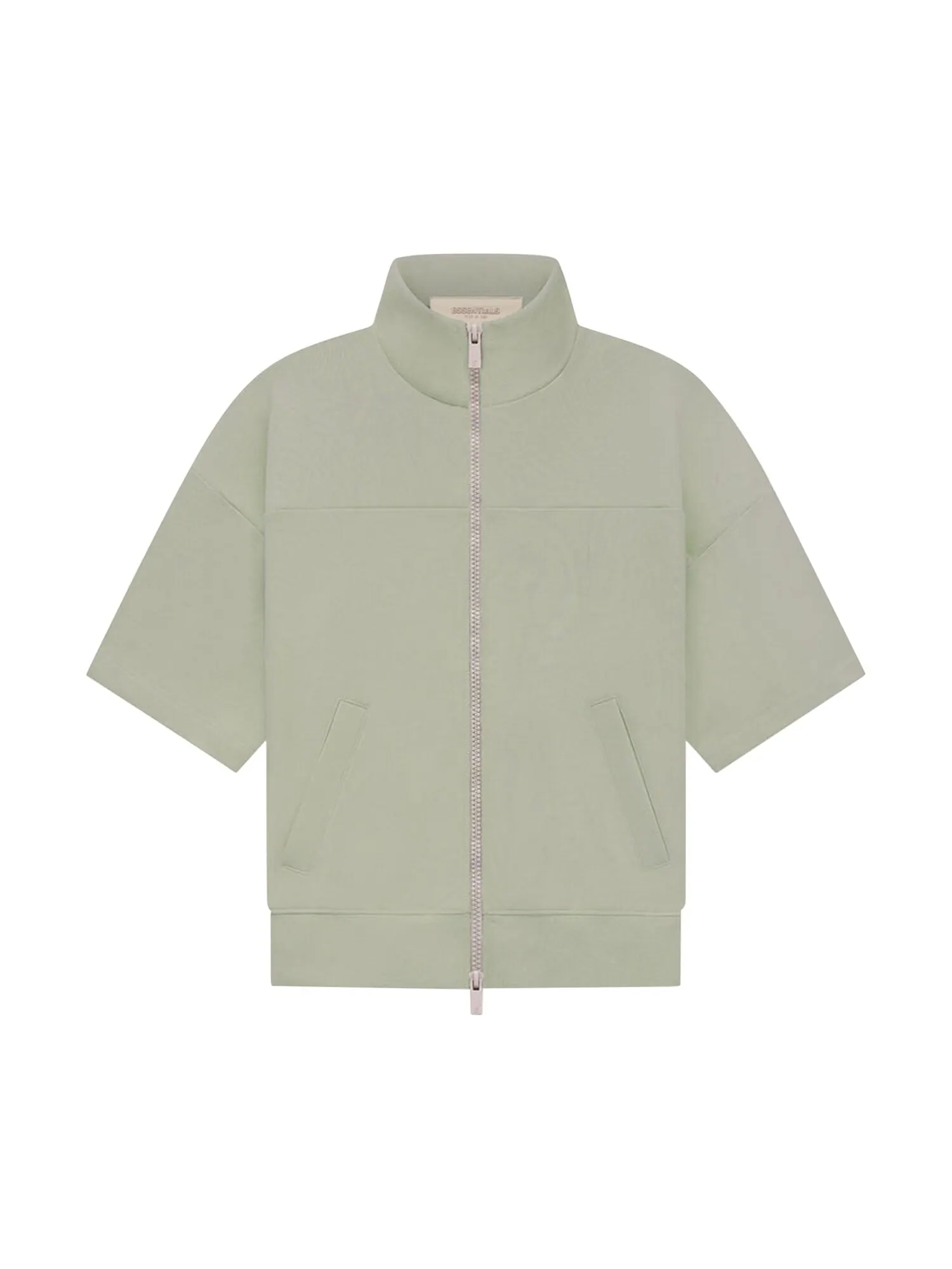 Детская куртка на молнии с короткими рукавами Fear of God Essentials, цвет Морская пена — изображение 1 из 2