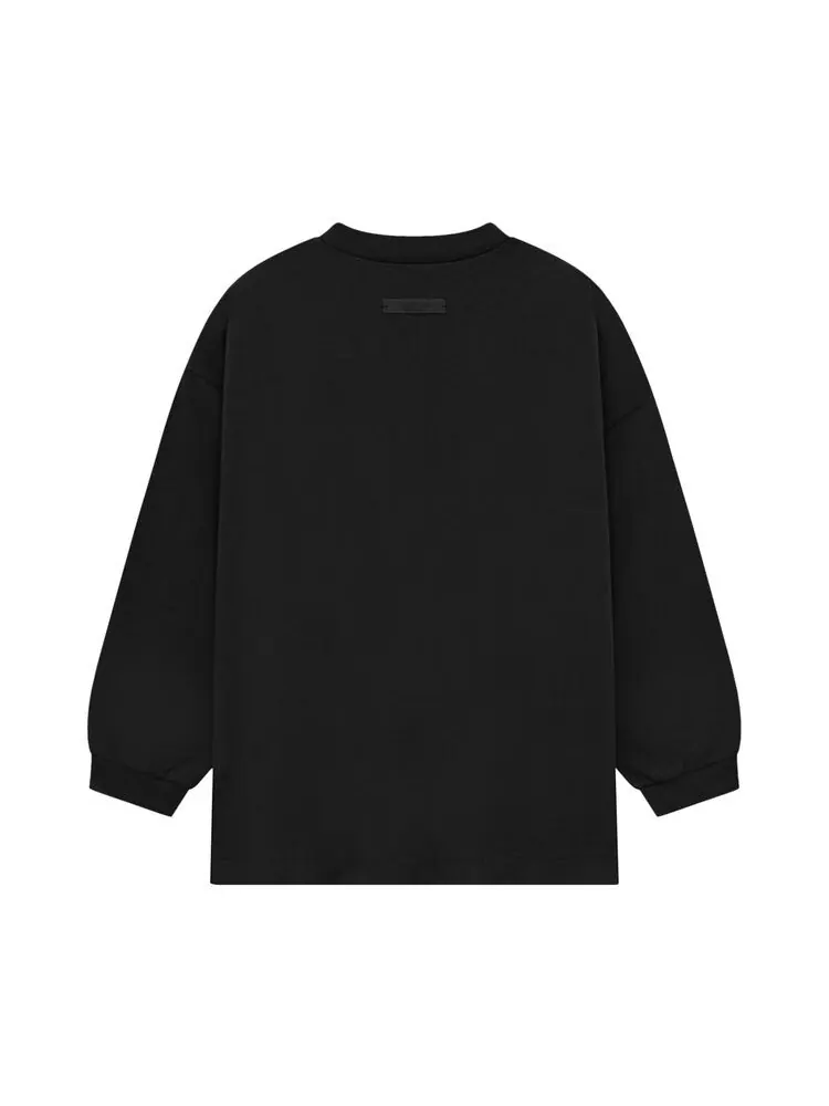 Футболка Fear of God Essentials Kids Jersey Long-Sleeve Tee Black — изображение 2 из 2, черный