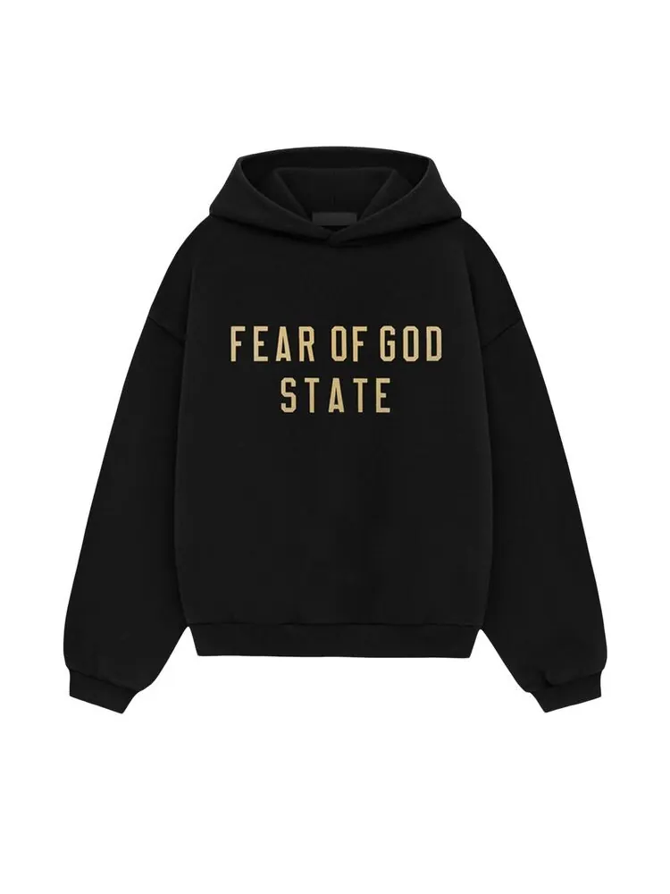 Худи Fear of God Essentials Kids Fleece Hoodie Black — изображение 1 из 2, черный