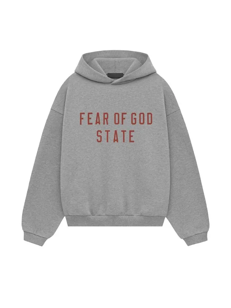 Худи Fear of God Essentials Kids Fleece Hoodie Dark Heather — изображение 1 из 2, серый