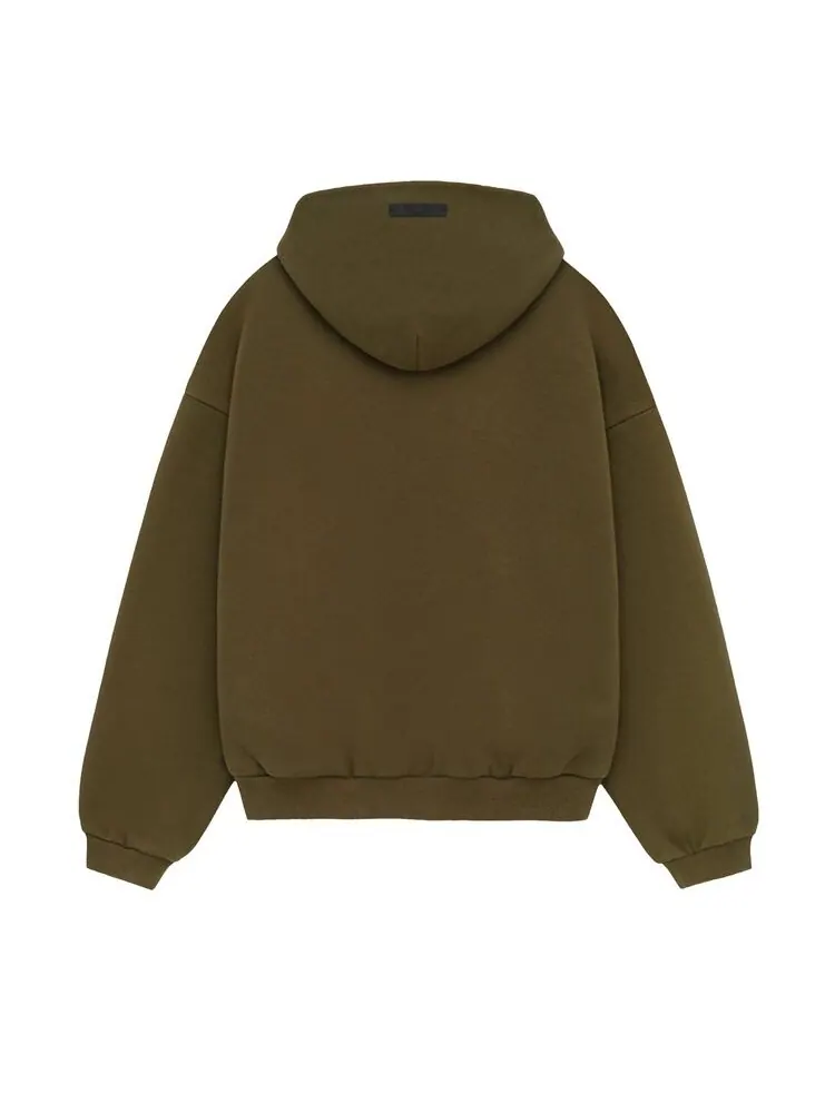 Худи Fear of God Essentials Kids Fleece Hoodie Olive — изображение 2 из 2, оливковый