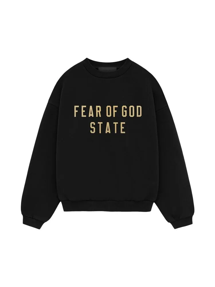 Толстовка Fear of God Essentials Kids Fleece Crewneck Black — изображение 1 из 2, черный