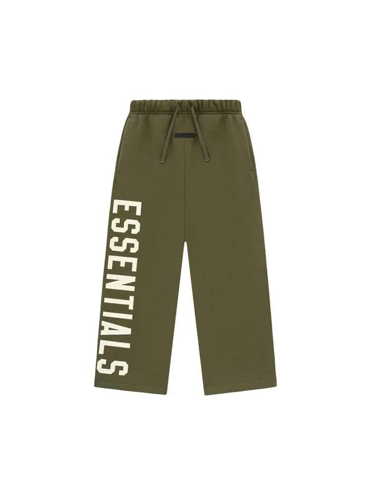 Спортивные брюки Fear of God Essentials Kids Fleece Relaxed Sweatpant Military — изображение 1 из 2, оливковый