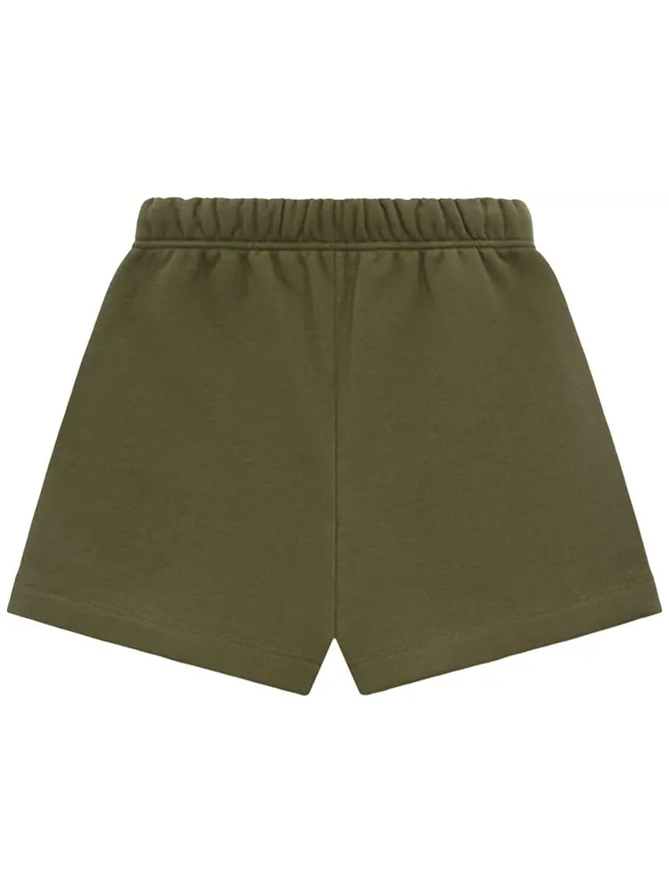 Шорты Fear of God Essentials Kids Fleece Soccer Short 'Military' — изображение 2 из 2, оливковый