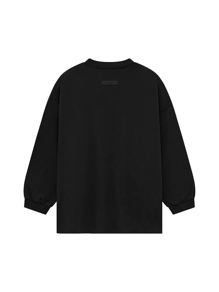 Футболка Fear of God Essentials Kids Jersey Long-Sleeve Tee — изображение 2 из 2, черный