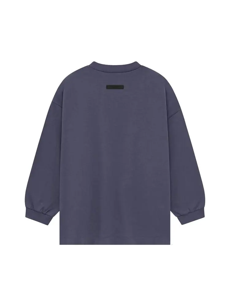 Футболка Fear of God Essentials Kids Jersey Long-Sleeve Tee — изображение 2 из 2, морской