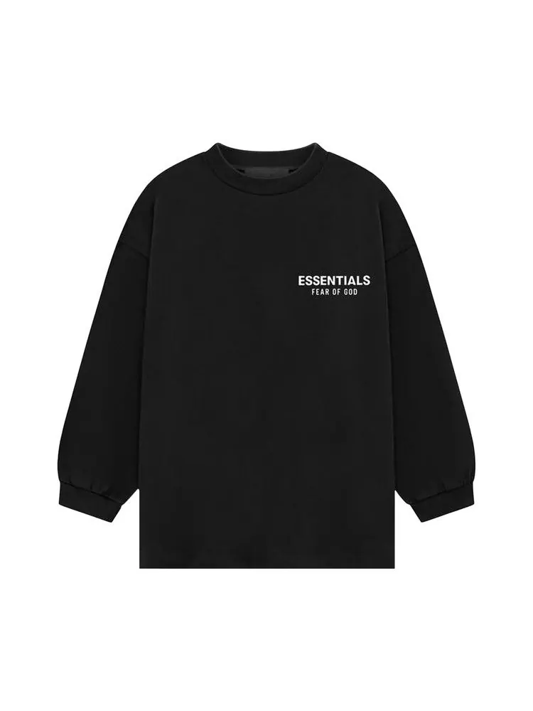 Футболка Fear of God Essentials Kids Jersey Long-Sleeve Tee — изображение 1 из 2, черный