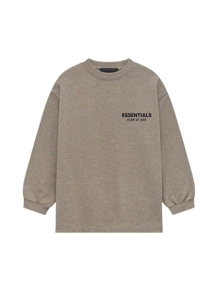 Футболка Fear of God Essentials Kids Jersey Long-Sleeve Tee — изображение 1 из 2, серый