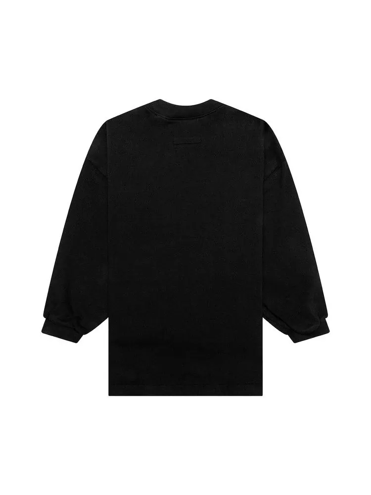 Футболка Fear of God Essentials Kids Heavy Long-Sleeve Tee — изображение 2 из 2, черный