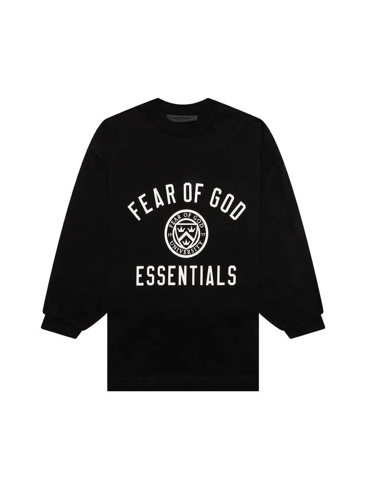 Футболка Fear of God Essentials Kids Jersey Long-Sleeve Tee — изображение 1 из 2, черный
