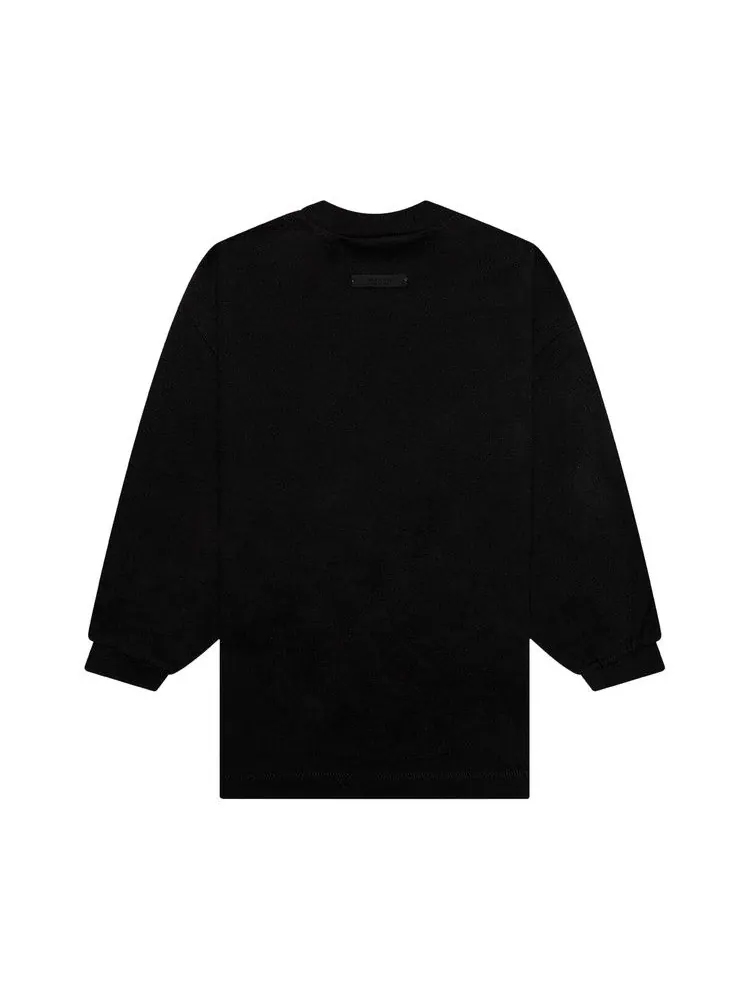 Футболка Fear of God Essentials Kids Jersey Long-Sleeve Tee — изображение 2 из 2, черный