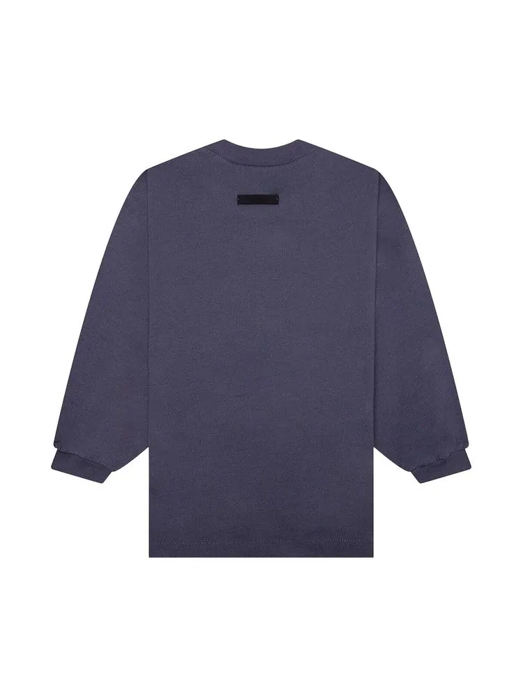 Футболка Fear of God Essentials Kids Jersey Long-Sleeve Tee — изображение 2 из 2, морской