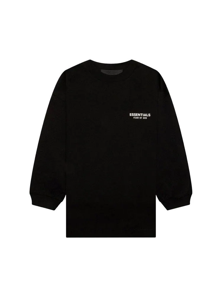 Футболка Fear of God Essentials Kids Jersey Long-Sleeve Tee — изображение 1 из 2, черный
