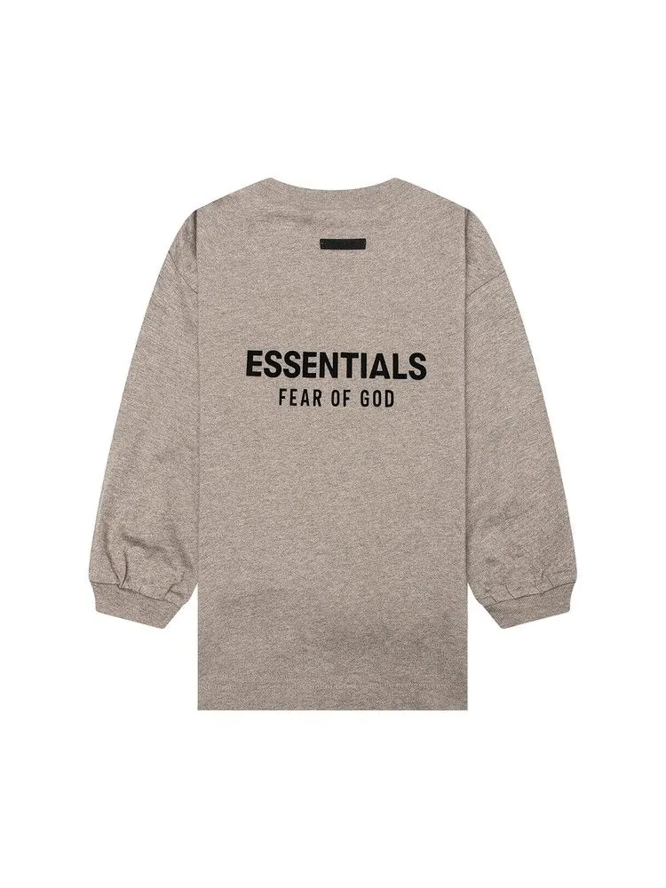 Футболка Fear of God Essentials Kids Jersey Long-Sleeve Tee — изображение 2 из 2, серый