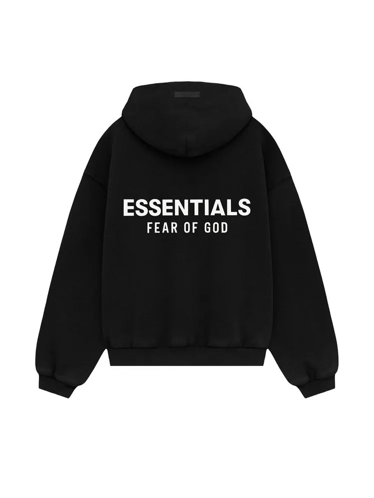 Худи Fear of God Essentials Kids Fleece Hoodie 'Black' — изображение 2 из 2, черный