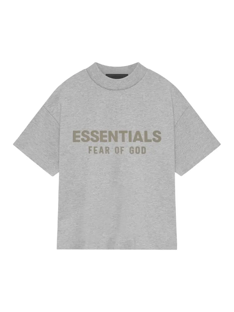 Футболка Fear of God Essentials Kids Crewneck T-Shirt — изображение 1 из 2, светлый серый