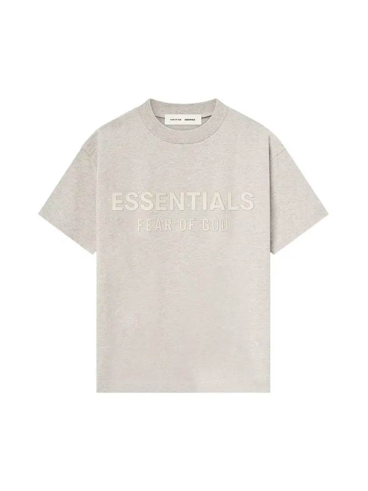 Футболка Fear of God Essentials Kids Classic Crewneck T-Shirt, Heather Stone — изображение 1 из 2, серый
