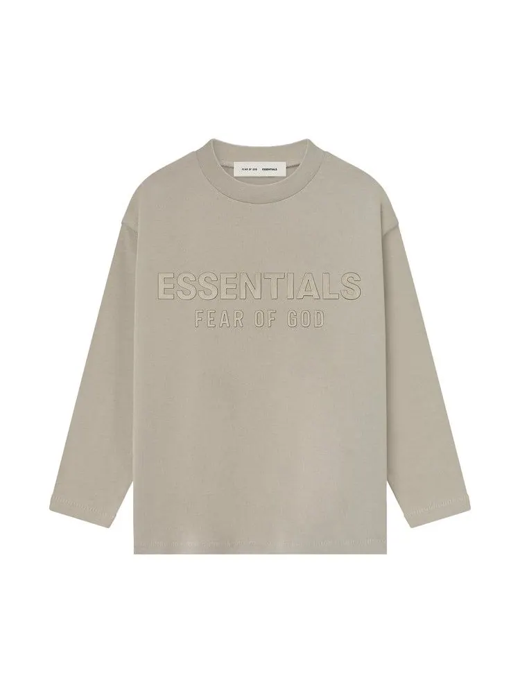Футболка Fear of God Essentials Kids Classic Long-Sleeve T-Shirt — изображение 1 из 2, древесный