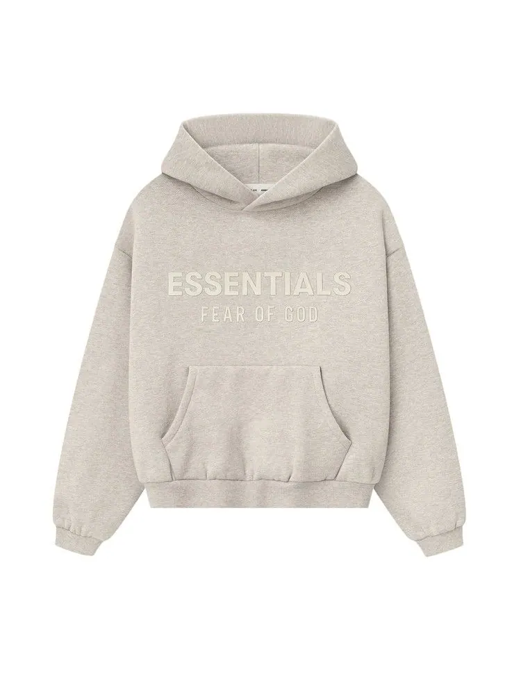 Худи Fear of God Essentials Kids Fleece Hoodie, Heather Stone — изображение 1 из 3, серый
