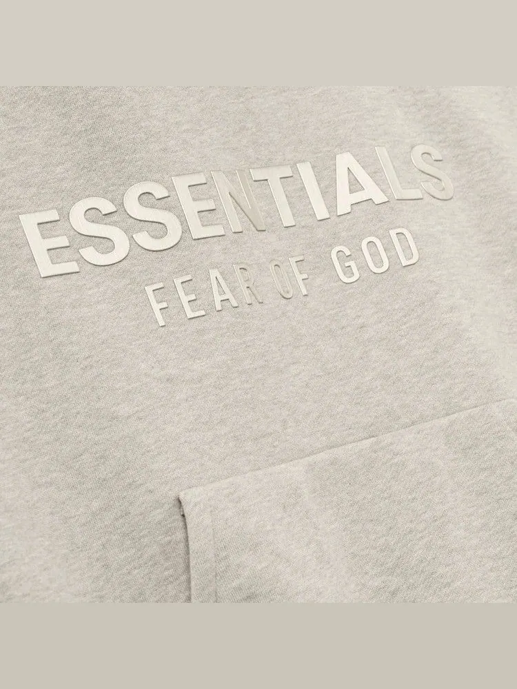 Худи Fear of God Essentials Kids Fleece Hoodie, Heather Stone — изображение 3 из 3, серый