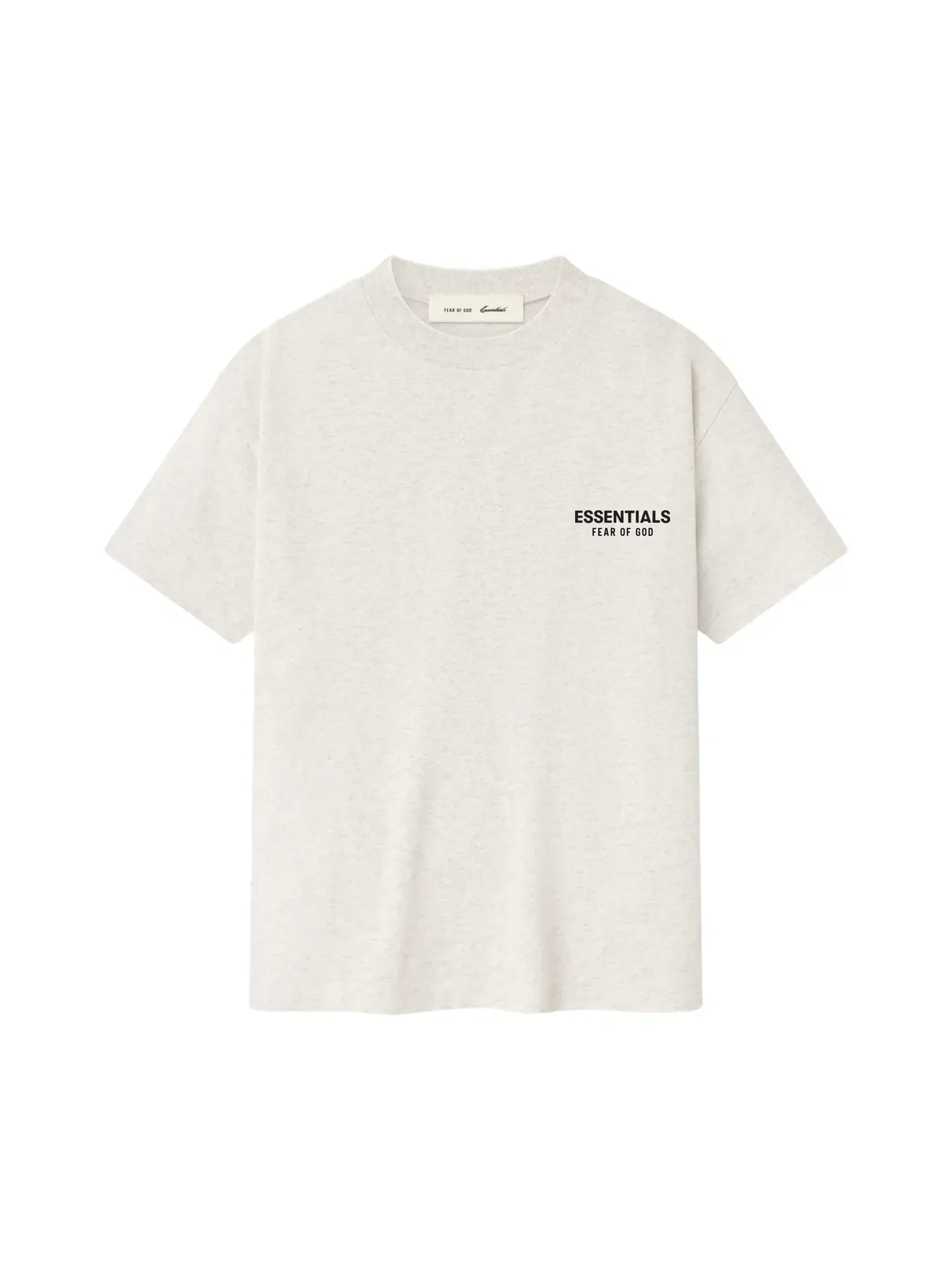Классическая футболка с коротким рукавом Fear of God Essentials — изображение 1 из 2, овсяный