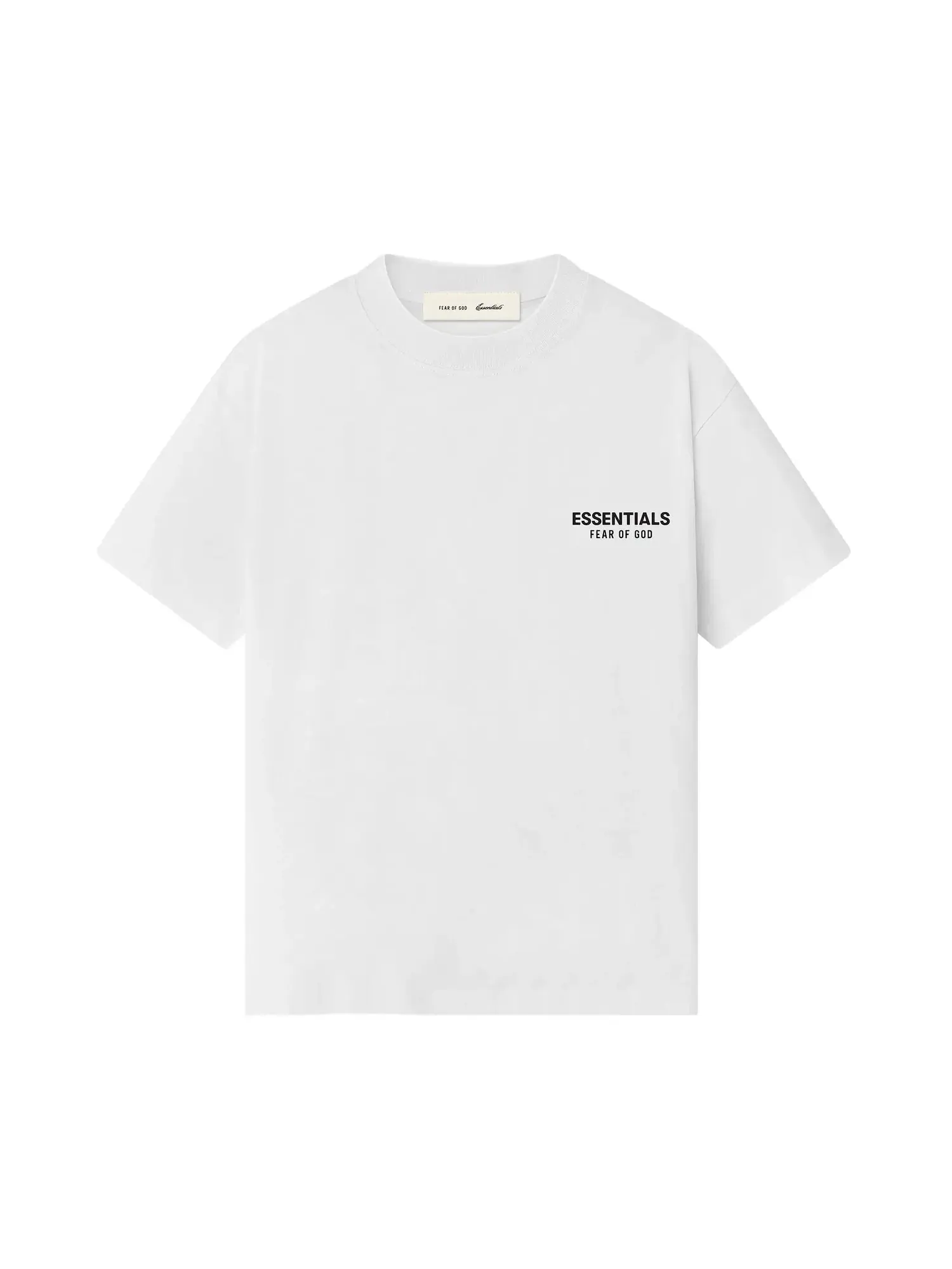 Классическая футболка с коротким рукавом Fear of God Essentials — изображение 1 из 2, яркий белый