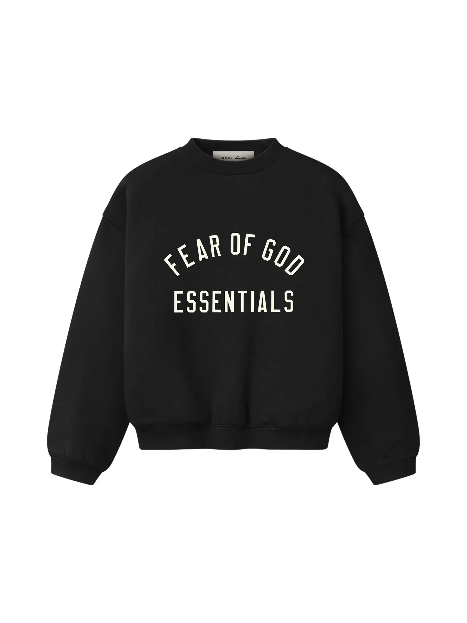 Классическая толстовка с круглым вырезом Fear of God Essentials — изображение 1 из 2, винтажный черный