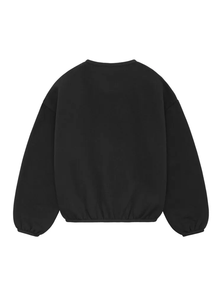 Толстовка Fear of God Essentials Kids Crewneck — изображение 2 из 2, черный