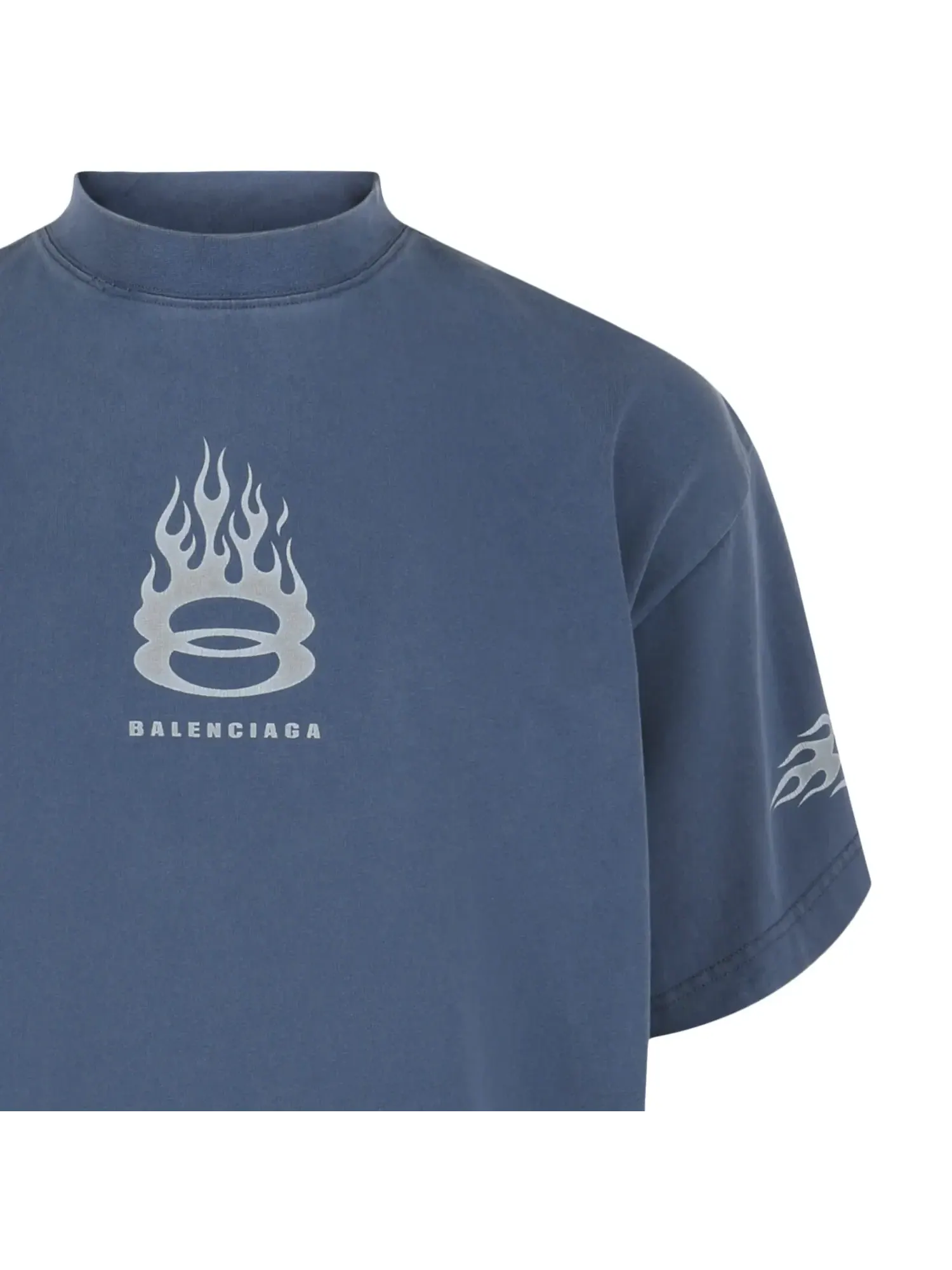 Футболка Balenciaga Burning Unity Oversized — изображение 3 из 3, синий
