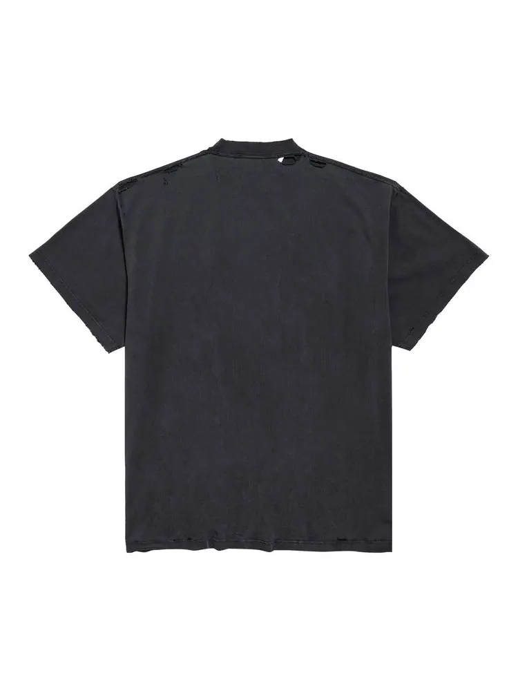Футболка Balenciaga 3B Liquefied T-Shirt 'Faded Black/Anthracite' — изображение 2 из 2, черный