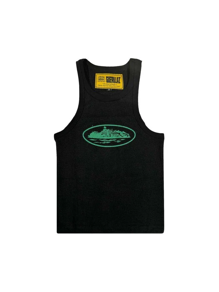 Топ Corteiz Alcatraz Tank Top — изображение 1 из 1, черный/зеленый