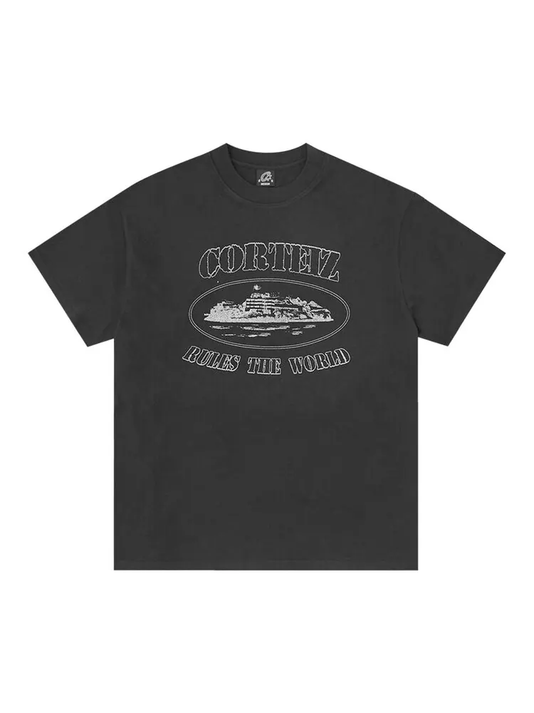 Футболка Corteiz Reflective Alcatraz Triple Black — изображение 1 из 2, черный