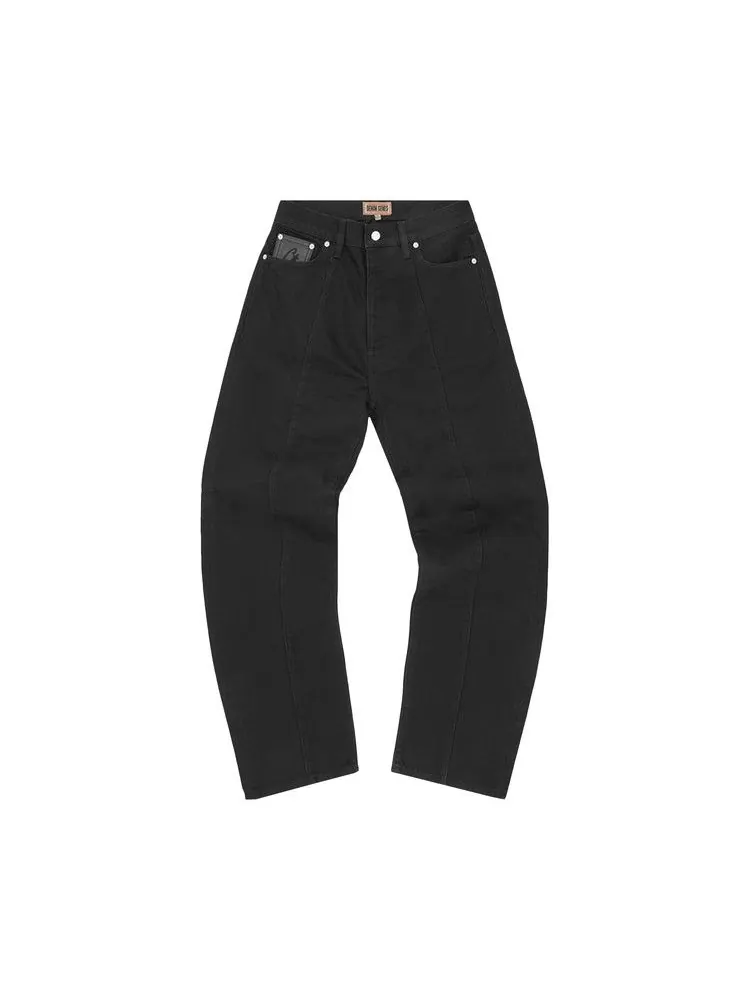 Джинсы Corteiz C-Star Stitch-Down Jeans — изображение 1 из 2, черный
