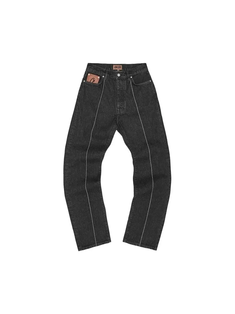 Джинсы Corteiz C-Star Stitch-Down 'Triple Black' — изображение 1 из 2, черный