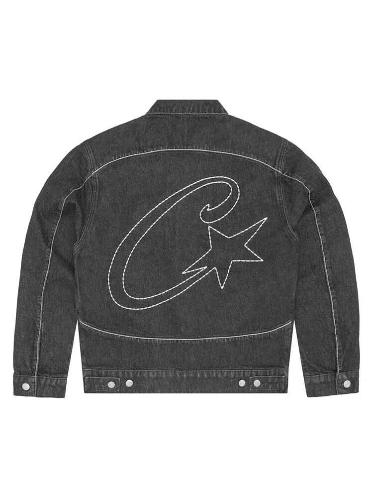 Куртка Corteiz C-Star Stitch-Down Denim 'Black' — изображение 2 из 2, черный