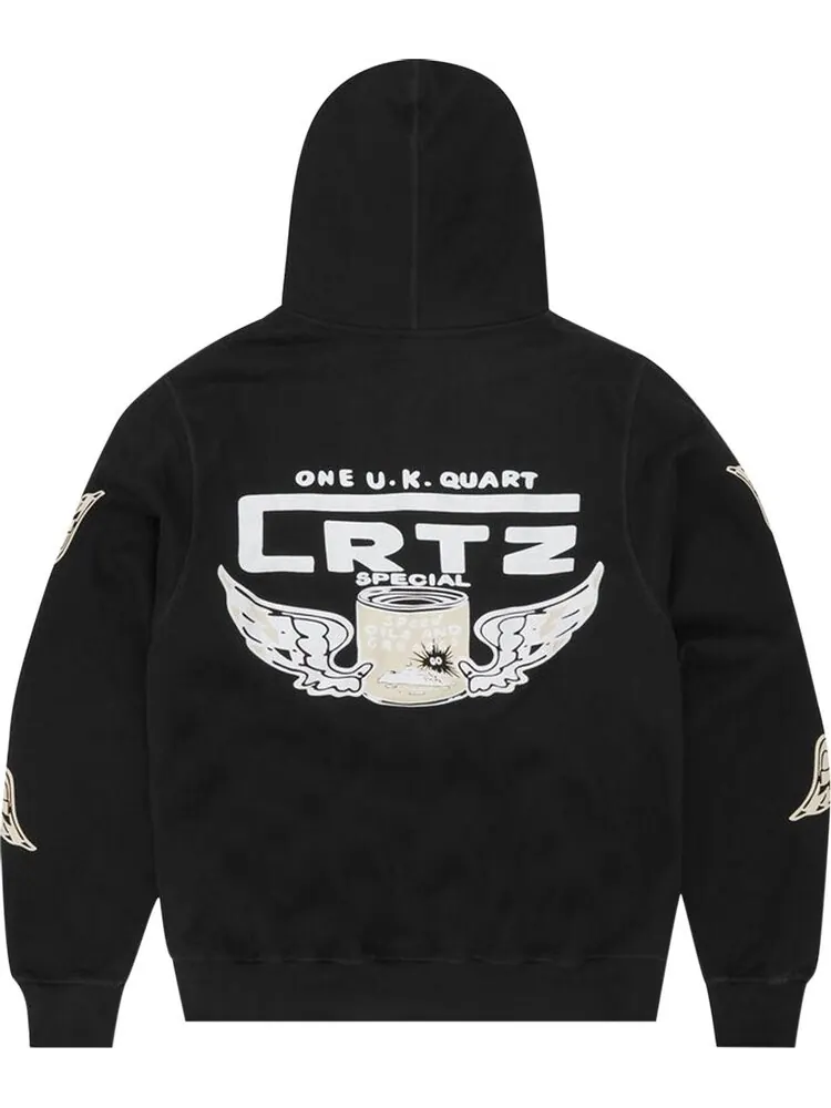 Худи Corteiz Gasolina Double Zip 'Black' — изображение 2 из 2, черный