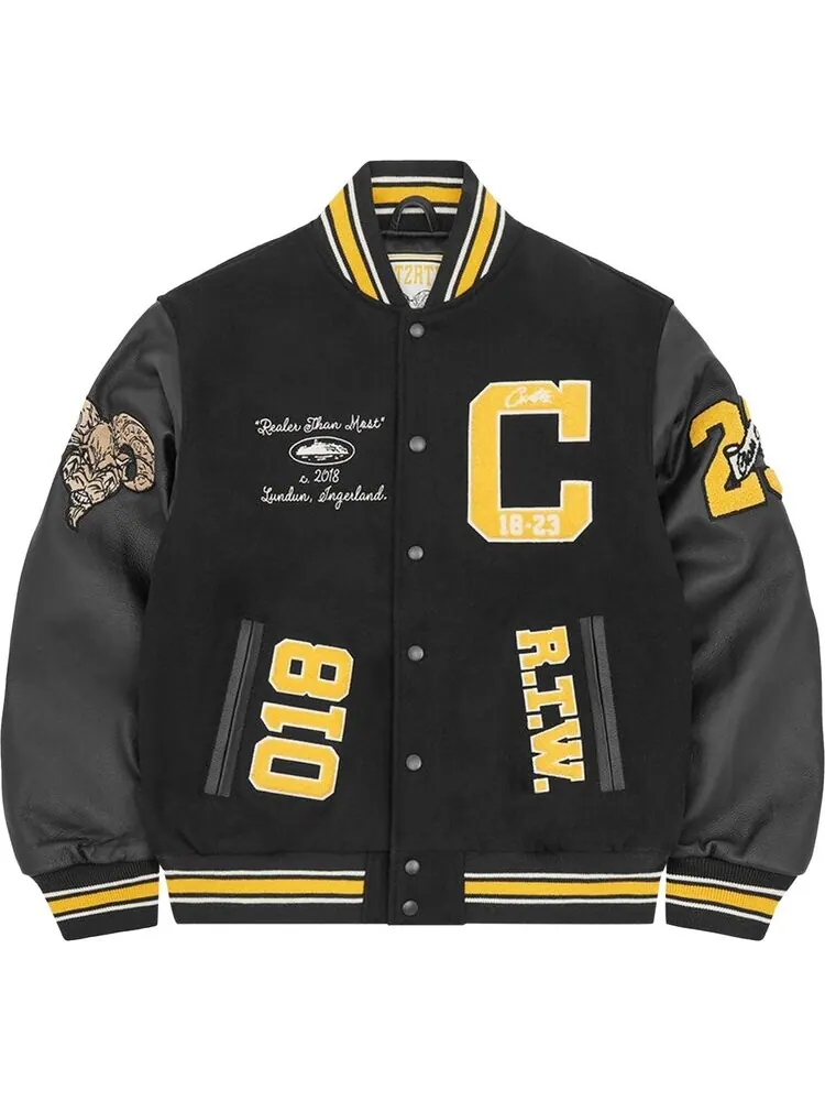 Куртка Corteiz CRTZ Goat Varsity 'Black' — изображение 1 из 2, черный