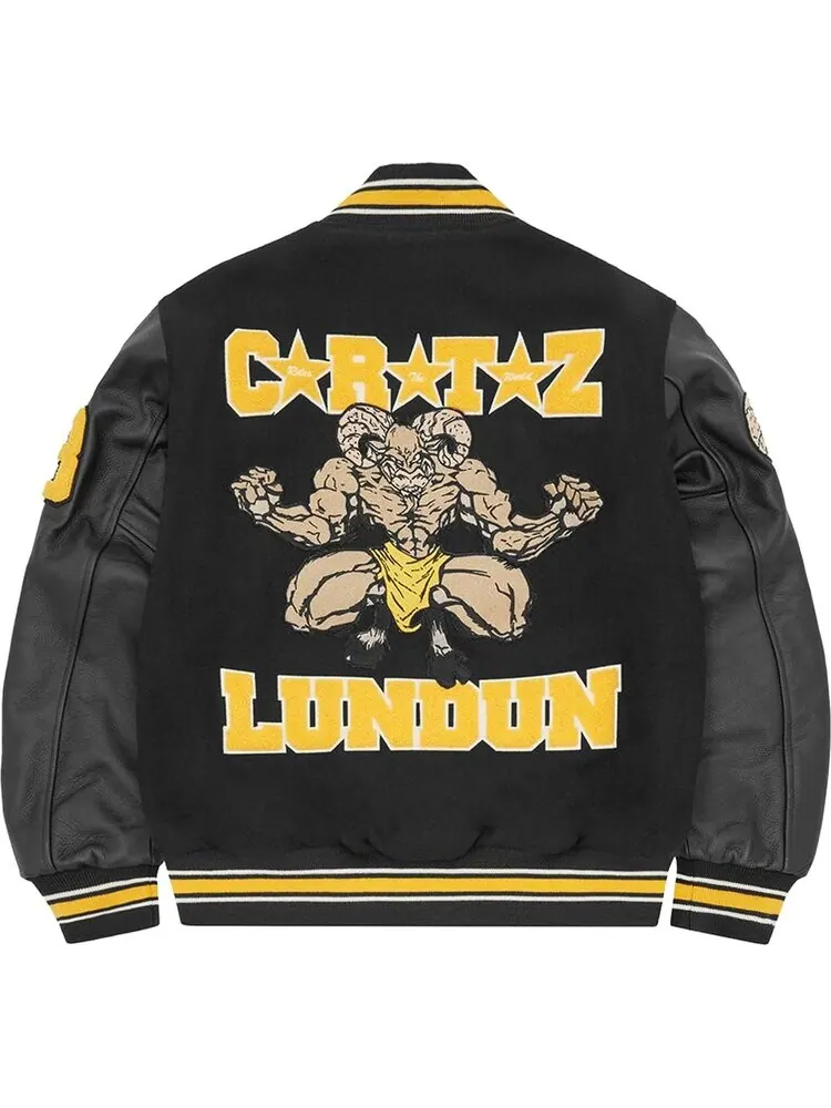Куртка Corteiz CRTZ Goat Varsity 'Black' — изображение 2 из 2, черный