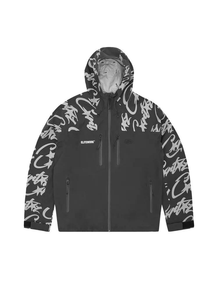 Куртка Corteiz Elitework Waterproof Shell 'Black' — изображение 1 из 2, черный