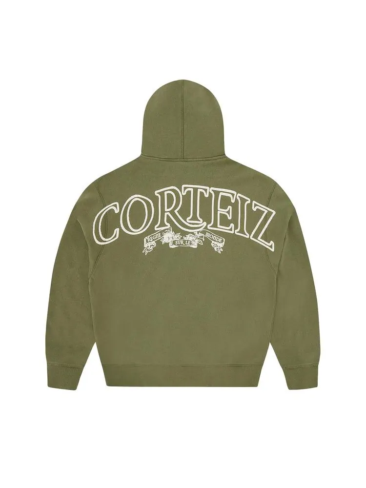 Худи Corteiz CRTZ Superior Royale Zip Hoodie — изображение 2 из 2, оливковый