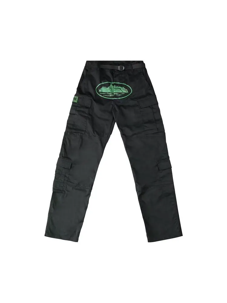 Брюки Corteiz Mula Guerillaz Cargos — изображение 1 из 2, черный/зеленый