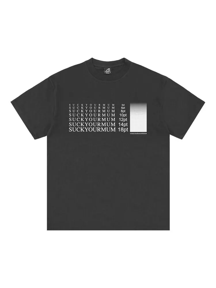 Футболка Corteiz Times New Roman Tee *New Blank* — изображение 1 из 1, черный