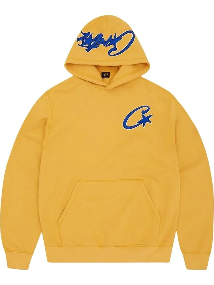 Худи Corteiz Satin C Star Appliqué 'Mustard' — изображение 1 из 2, желтый