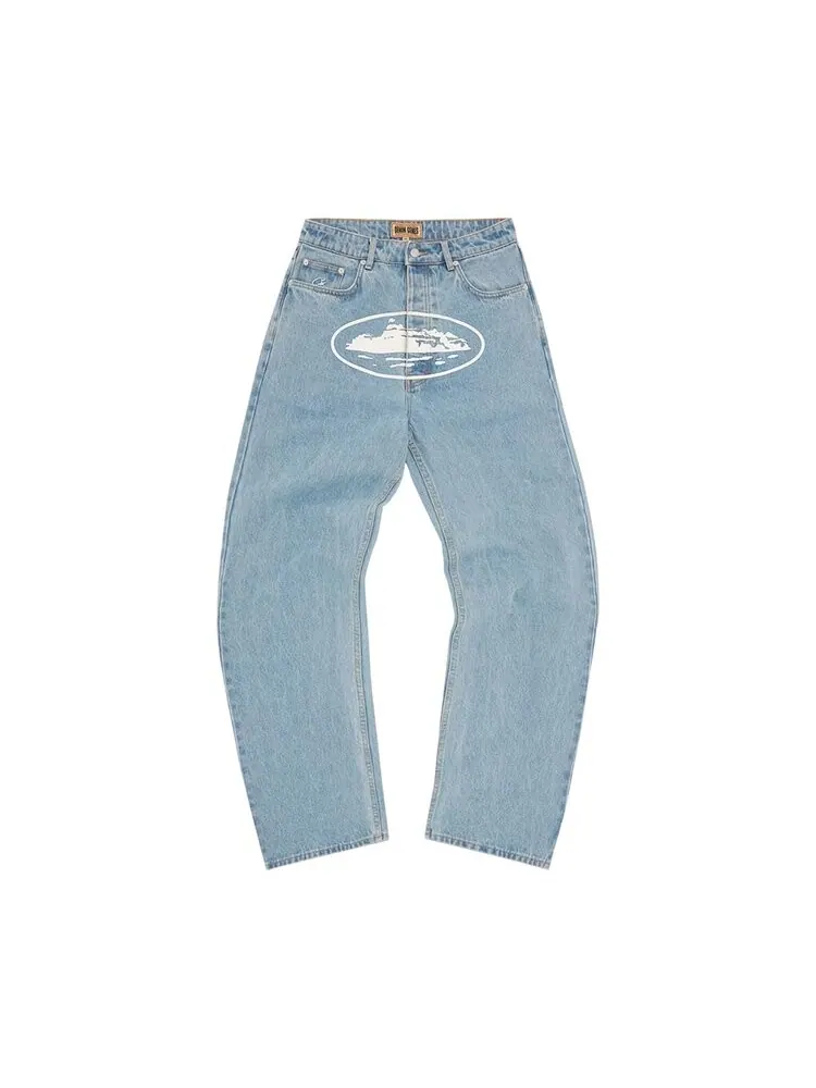 Джинсы Corteiz Alcatraz Baggy Jeans — изображение 1 из 1, каменный