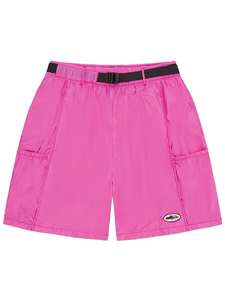 Шорты Corteiz Alcatraz Nylon Patch Shorts — изображение 1 из 2, розовый