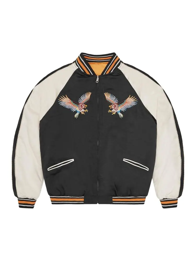 Куртка Corteiz Satin Souvenir Reversible Jacket — изображение 1 из 4, черный